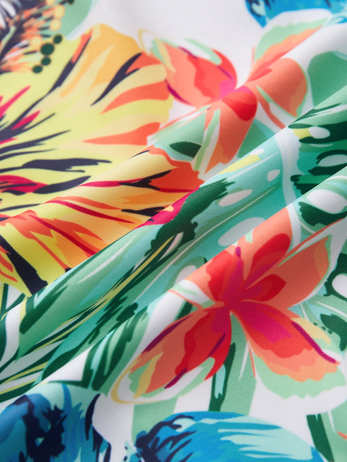 flowersverse Elegant Floral Printing Halter Bikinis set Three-Piece Set