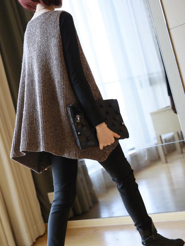 flowersverse Casual V-Neck Knitting Vest