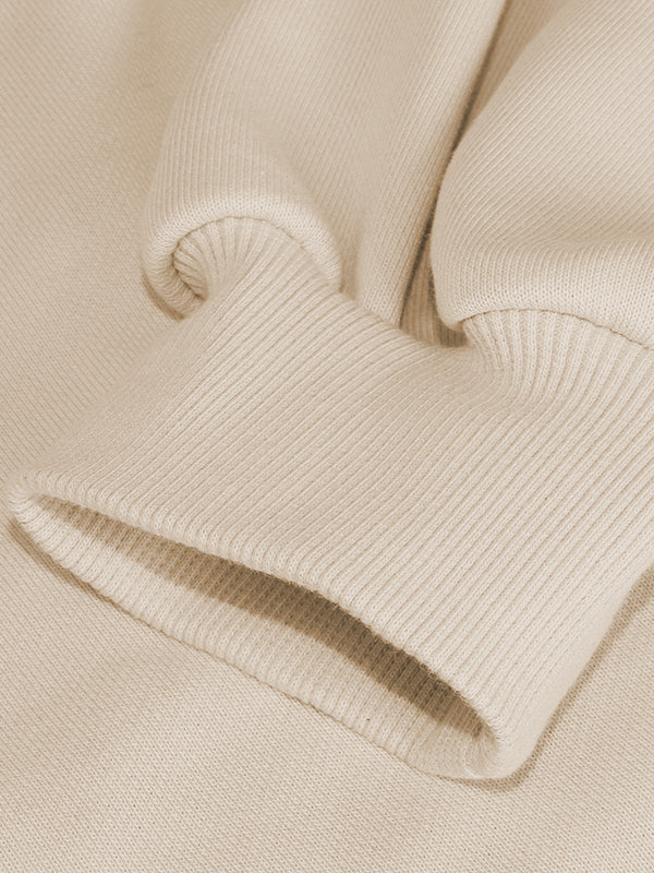 flowersverse Drawstring Split-Joint Zipper Loose Puff Sleeves Hooded Hoodies Tops