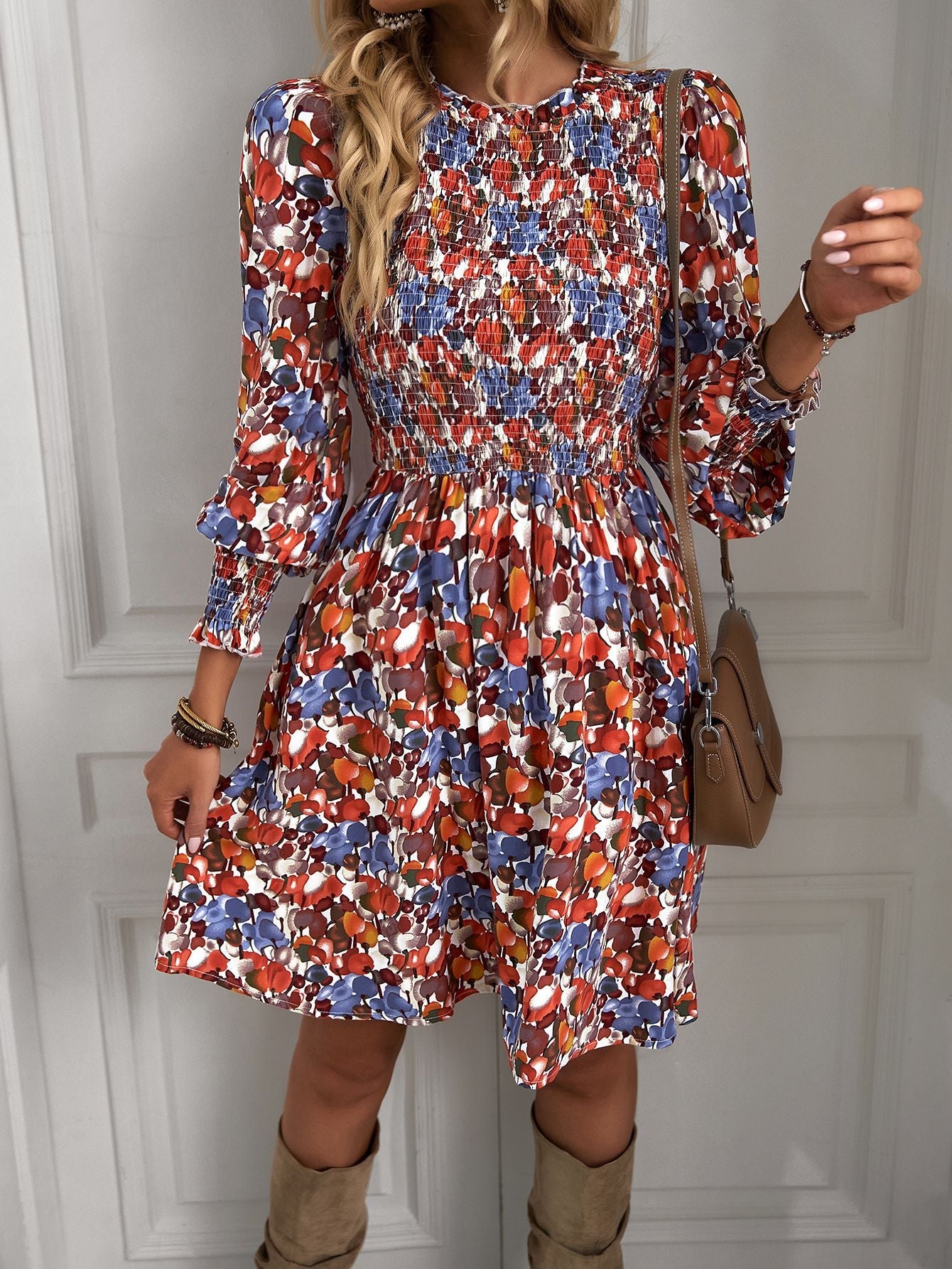 flowersverse Elevate Your Everyday Look with a Women's Casual Long Sleeve Dress