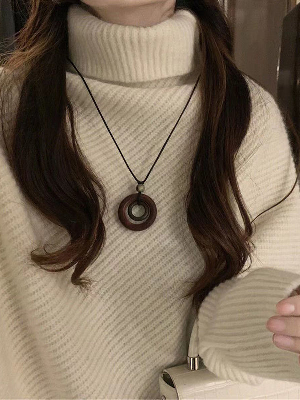 flowersverse Asymmetric Solid Color Velvet Long Sleeves Loose High Neck Sweater Tops Pullovers Knitwear