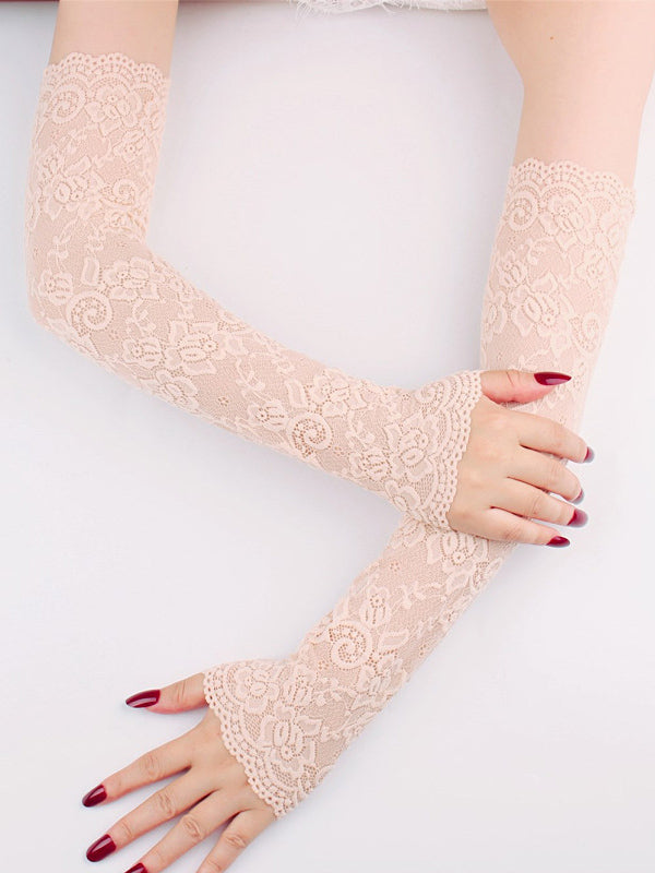 flowersverse Original 7 Colors Lace Hollow Embroidered Sleevelet Accessories