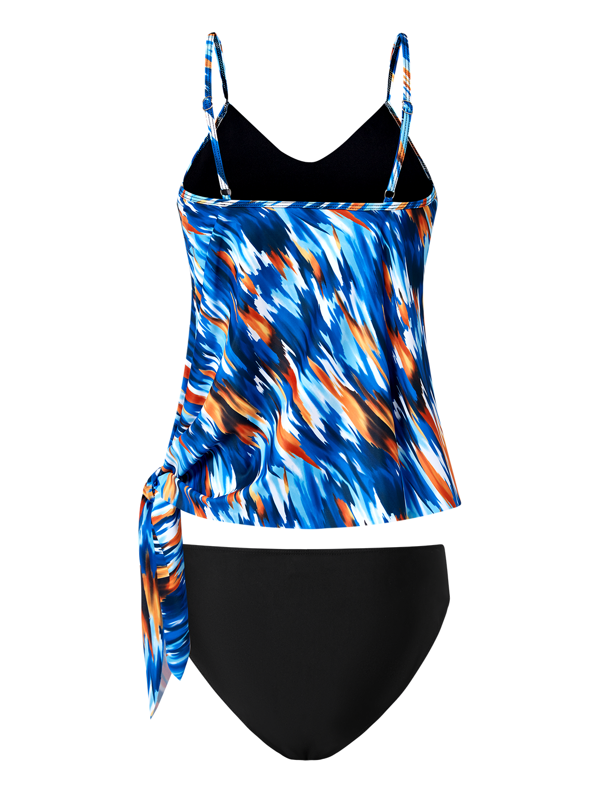 flowersverse Casual Abstract Printing Spaghetti Tankinis Two-Piece Set