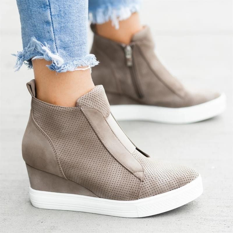 flowersverse Daily Comfy Wedge Heel Sneakers