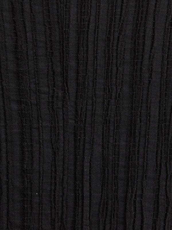 flowersverse Pleated Solid Color Cropped Long Sleeves Lapel Blouses&shirts Tops