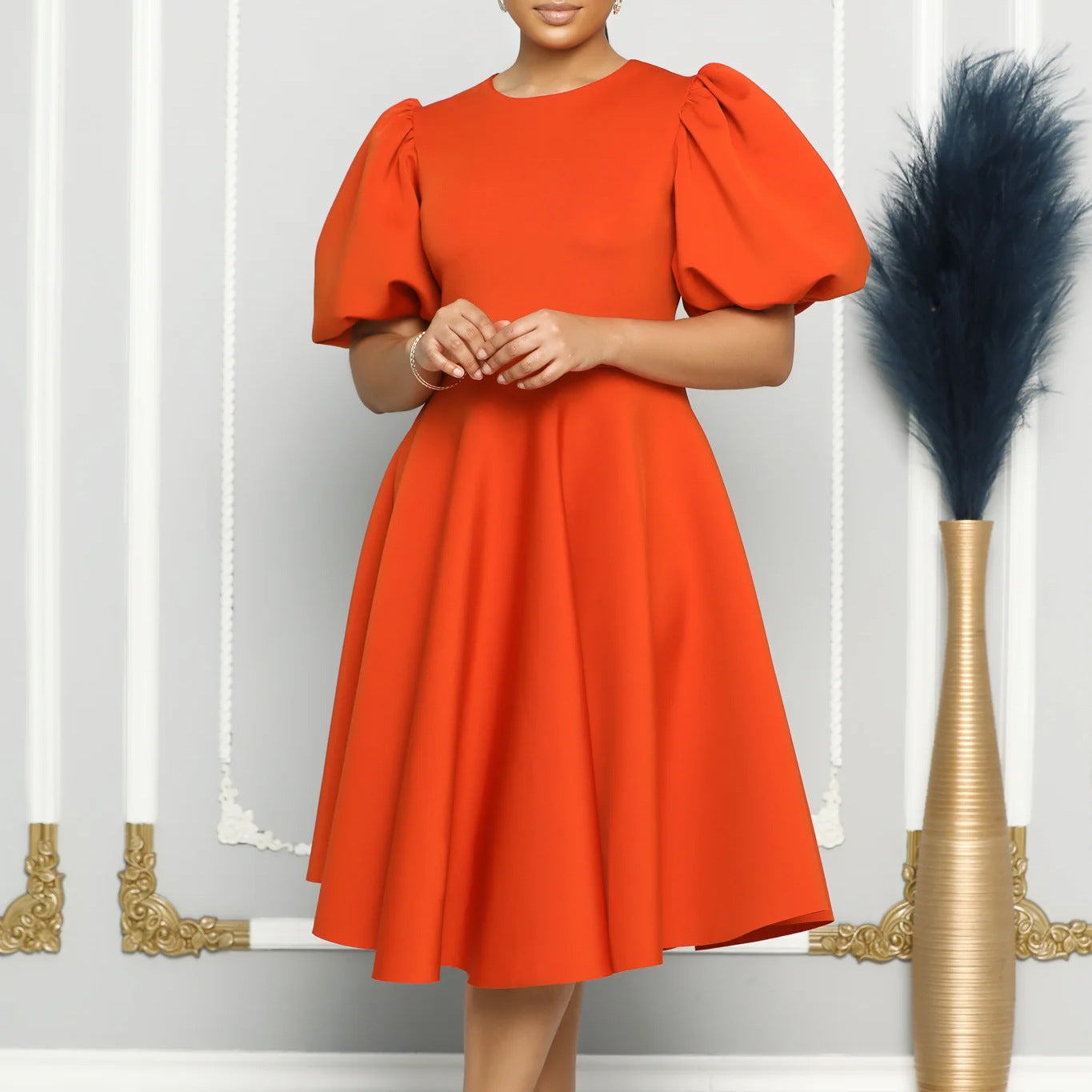 flowersverse Plus Size Women's Summer Short Sleeve Maxi Chic Elegant Formal Party Gown Dress