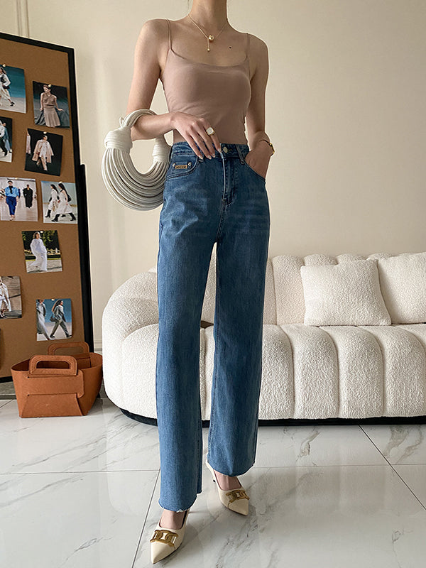 flowersverse Adjustable Solid Color Skinny Spaghetti-Neck Vest Top