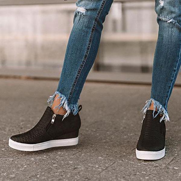 flowersverse Daily Comfy Wedge Heel Sneakers