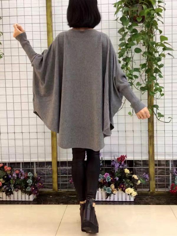 flowersverse Loose Big Batwing Sweater