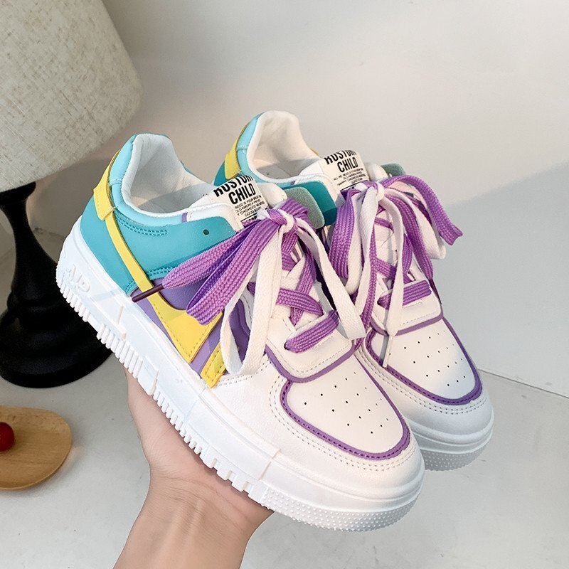 flowersverse spring new women sneakers shoes fashion Casual shoes Platform sneakers Women shoes Student shoes plus size XL 42 shoes