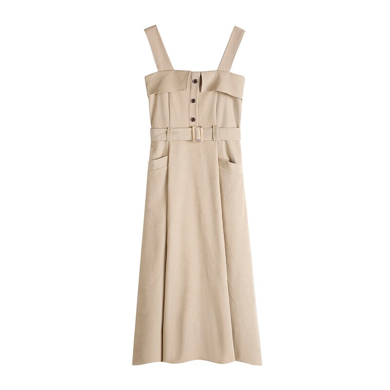 flowersverse Back to school outfit 3 Colors Japan Preppy Style Women Tank Dress With Belt Retro Solid Loose Casual Large Size Sleeveless Dresses For Autumn Winter