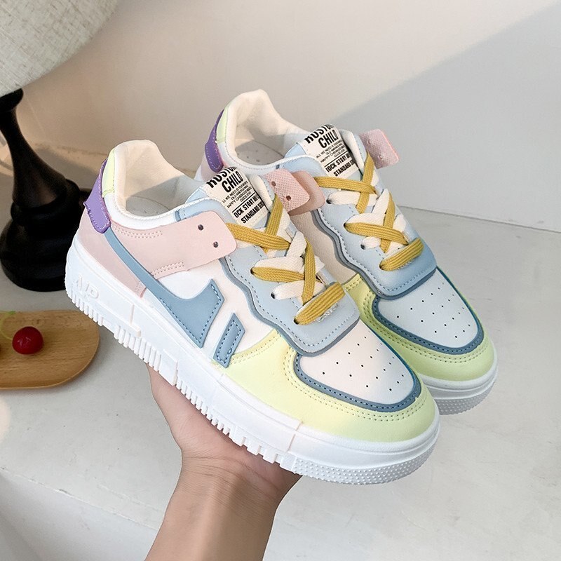 flowersverse spring new women sneakers shoes fashion Casual shoes Platform sneakers Women shoes Student shoes plus size XL 42 shoes