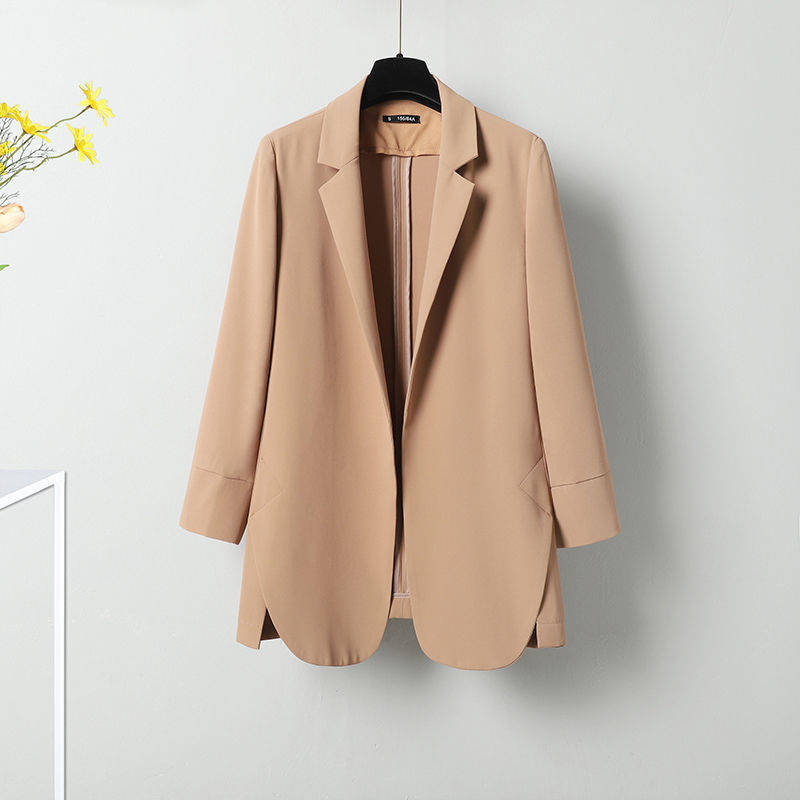 flowersverse Blazers Women Simple 4 Colors Elegant Feminine Leisure Solid Large Size Loose Office Lady Spring Popular Trendy All-match New