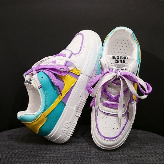 flowersverse spring new women sneakers shoes fashion Casual shoes Platform sneakers Women shoes Student shoes plus size XL 42 shoes