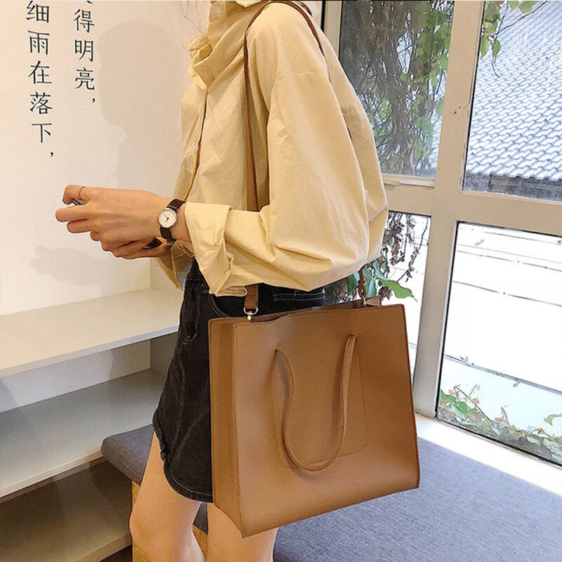 flowersverse Bags Shopper Tote Women Shoulder Bag Ladies Large Capacity Pocket Pu Leather Fashion Women's Composite Bags Travel Handbags