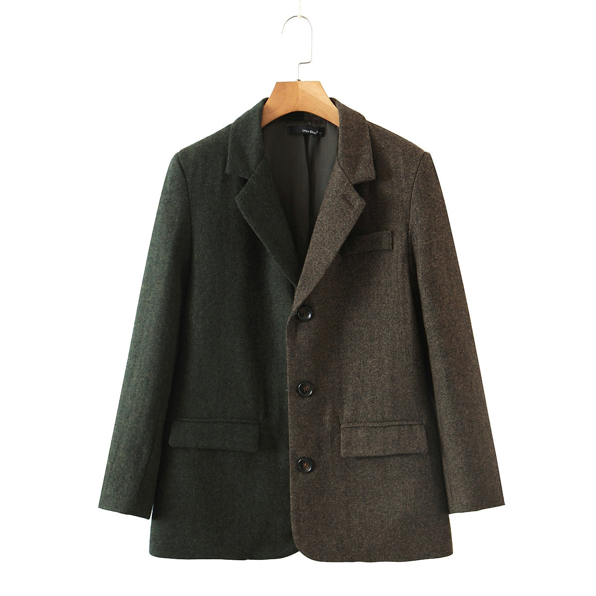 flowersverse Autumn Winter High Quality Women Patchwork Chains Blazer Female Luxury Jacket Coat For Ladies Blusas