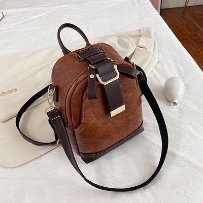 flowersverse Back to school Vintage Patchwork Women Backpack Small Luxury Design Female Shoulder Bag Ladies Totes PU Leather Schoolbag Backpacks Bagpack