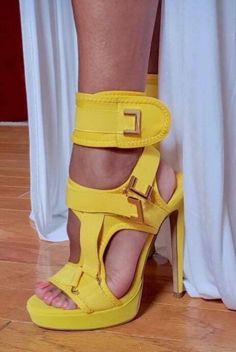 flowersverse Big Size 34-43 Brand New Ladies Thin High Heels Gladiator Sandals Platform Summer Sandals Women Party Shoes Woman