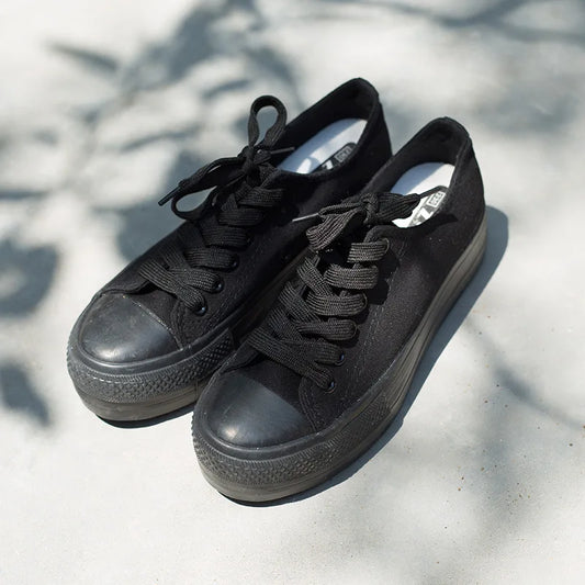 flowersverse-White Woman Casual Shoes Spring Autumn Female Canvas Shoes Thick Bottom Lace Up Ladies Flats Fashion High Quality Footwear