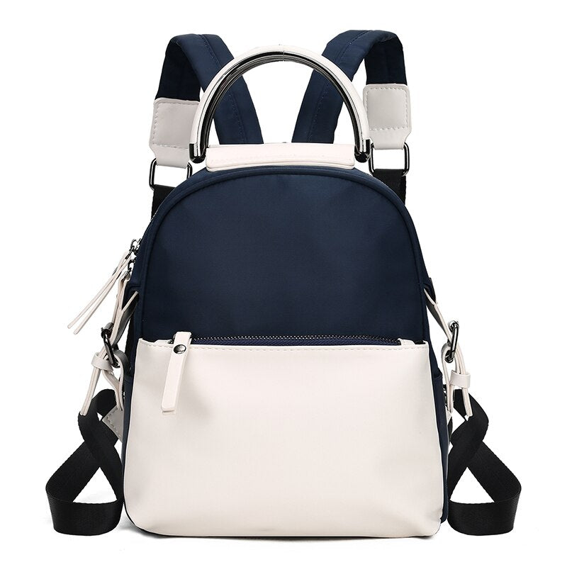 flowersverse Back to school Nylon Women Backpack Fashion Panelled Travel Bags Backpack School Bag For Teenage Girls Casual Style Back Pack Daypack Bolsa