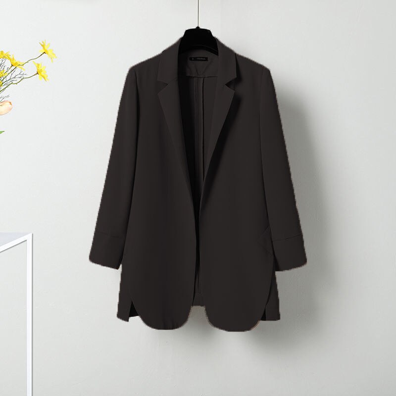 flowersverse Blazers Women Simple 4 Colors Elegant Feminine Leisure Solid Large Size Loose Office Lady Spring Popular Trendy All-match New
