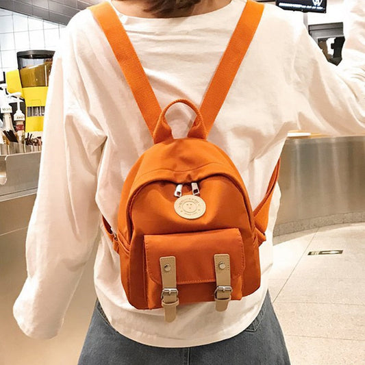 flowersverse Backpack Women Small Teenage School Bag Fashion New High Quality Zipper Female Backpacks Double Belt Mini Shoulder Bags Travel
