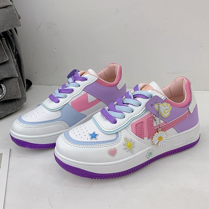 flowersverse spring new women sneakers shoes fashion Casual shoes Platform sneakers Women shoes Student shoes plus size XL 42 shoes