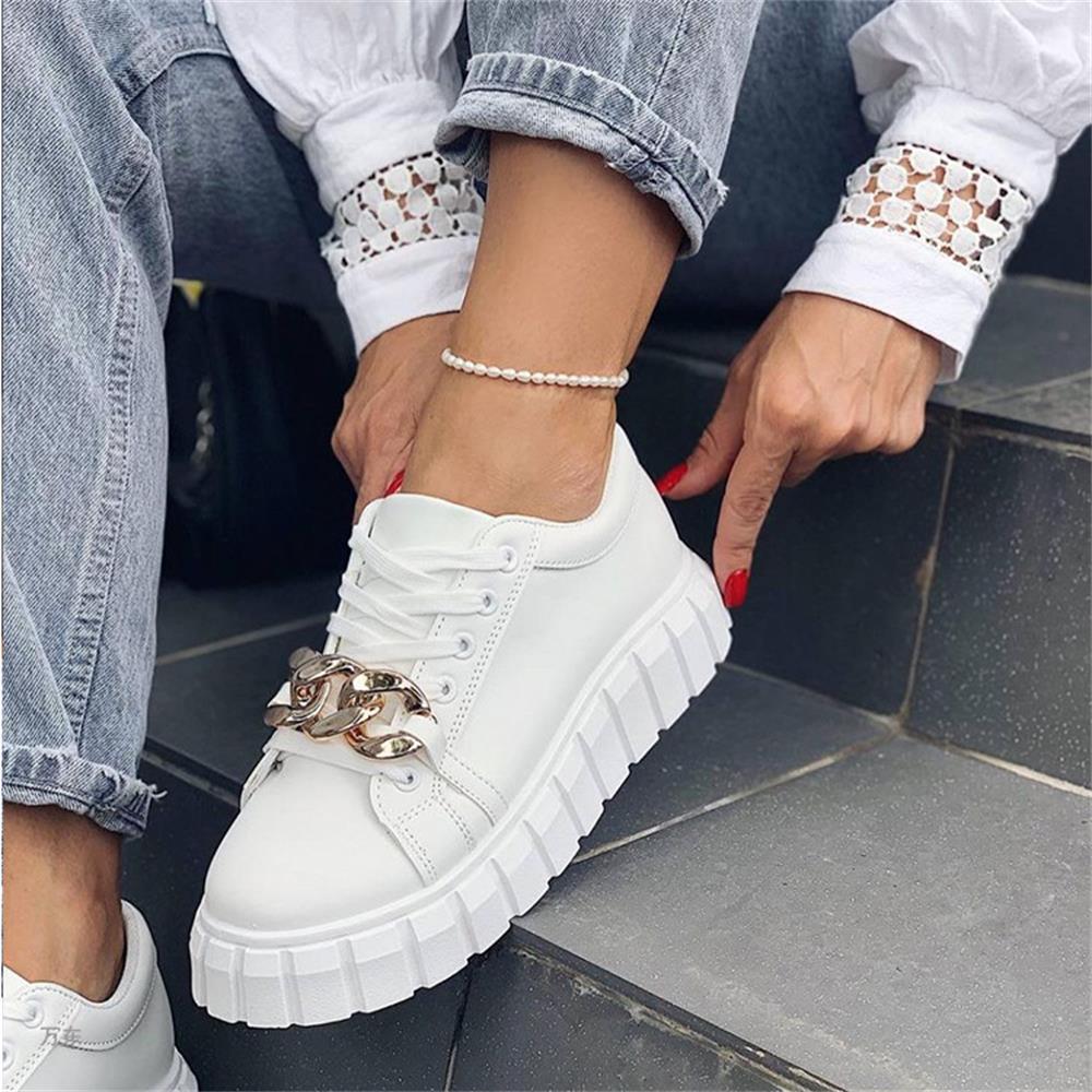 flowersverse Autumn Black Sneakers Women New Fashion Lace Up Ladies Comfy Flat Casual Shoes 43 Big Size Female Outdoor Sport Shoes