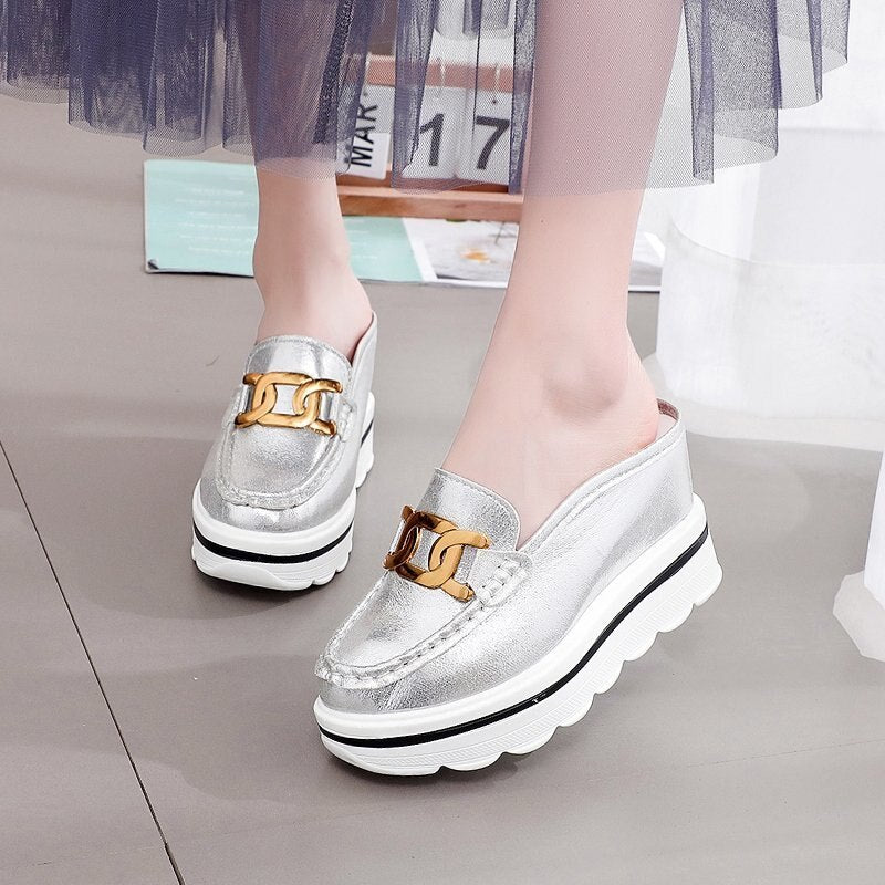 Wedge Sneakers Woman Sandals Slippers Heels Woman Mules Shoes Sandals Slippers Platform Shoes Wedges Slipper with Heel
