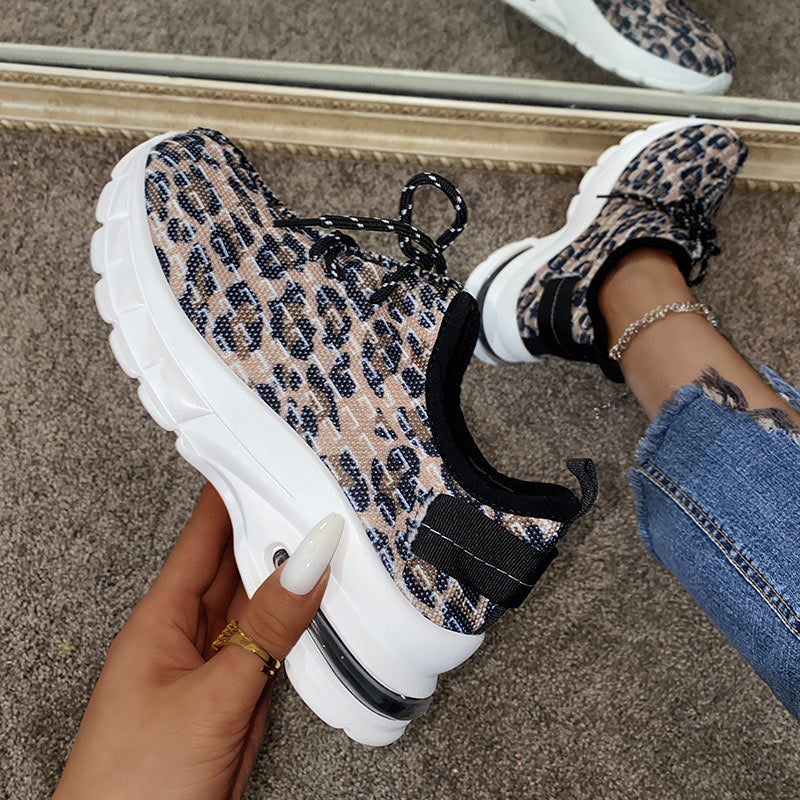 Christmas Gift Women Vulcanized Shoes Lace Up Casual Sneakers Flats Ladies Platform Mesh Breathable Walking Plus Size Female Shoe New