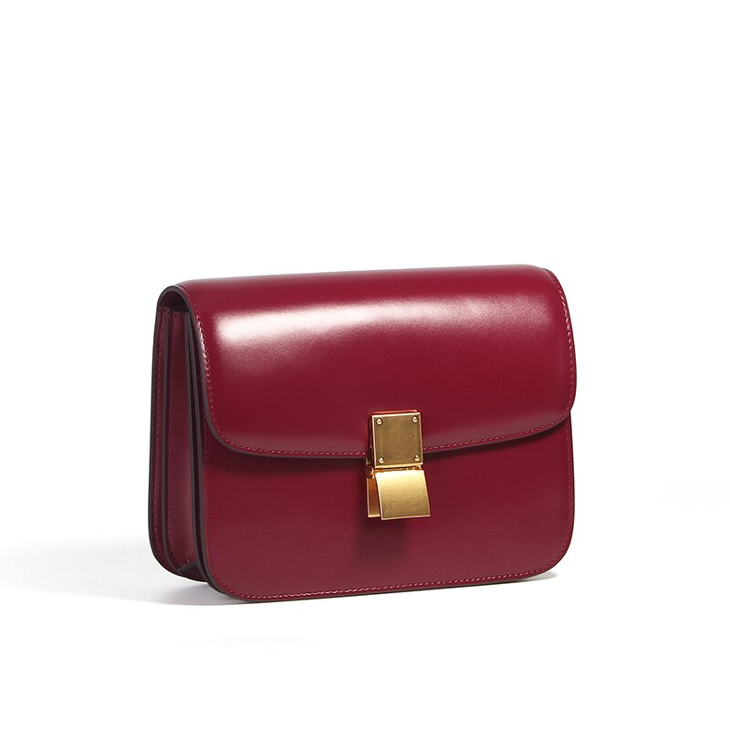 flowersverse Back to school Classic Box Genuine Leather Shoulder Crossbody Bags For Women Trend Fashion Luxury Designer Small Ladies Handbags
