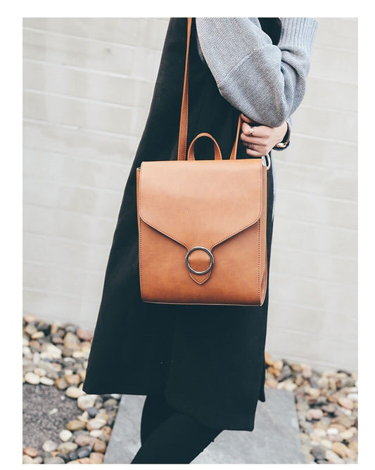 flowersverse Back to school Vintage Women Backpack PU Leather Female Schoolbags Teenage Girl Travel Books Rucksack Shoulder Bags Mochila Feminina Bolsa