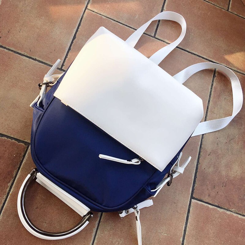 flowersverse Back to school Nylon Women Backpack Fashion Panelled Travel Bags Backpack School Bag For Teenage Girls Casual Style Back Pack Daypack Bolsa