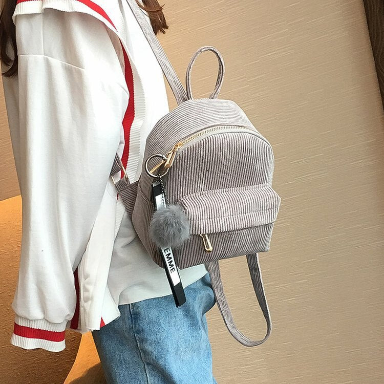 flowersverse Back to school Cute Velvet Backpack For Teenagers Children Mini Back Pack Kawaii Girls Kids Small Backpacks Female Packbags Fur Ball School Bag
