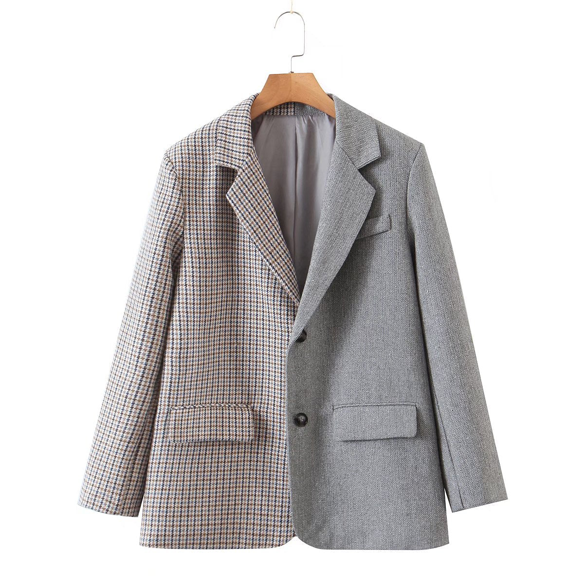 flowersverse Autumn Winter Women Blazer Thick Vintage Plaid Long Wool Coat Casual Oversize Shirt Jacket Loose Warm Outwear Overcoats Female