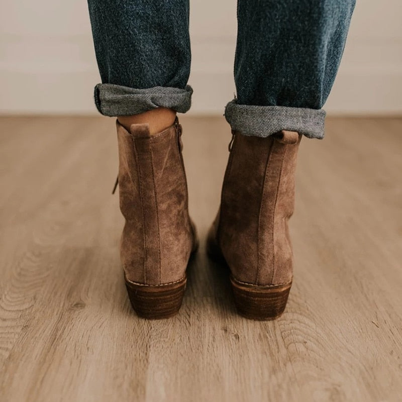 Back to College New Women Shoes Spring Autumn Fashion Low Tube Boots Leopard Print Bandage Plus Size Shoes Ladies Shoes Coarse Heels