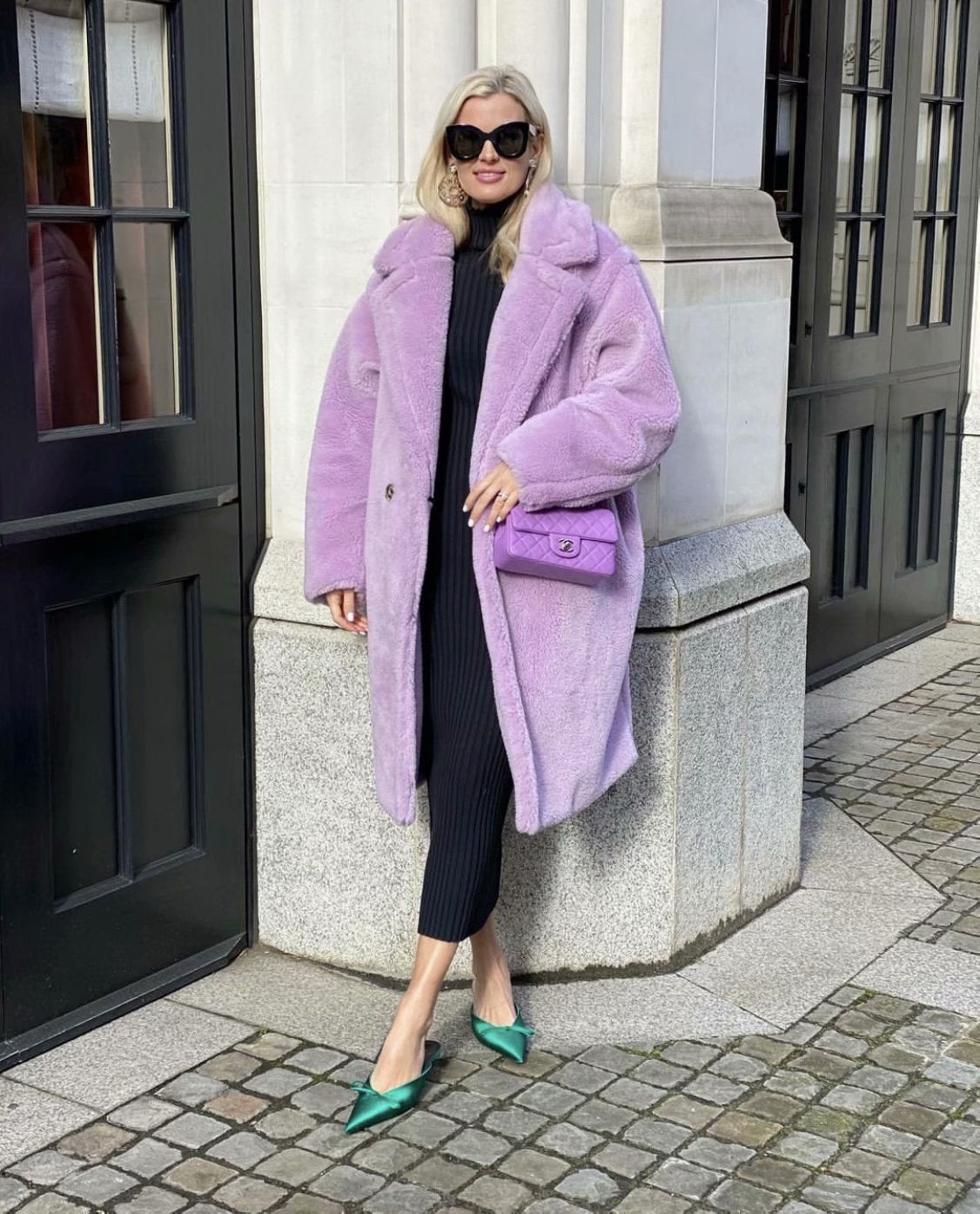 flowersverse Autumn Winter Women's Loose Jackets Lamb Wool Oversize Coats Round Neck Outwear Female Coats Long Sleeve Cotton Clothing