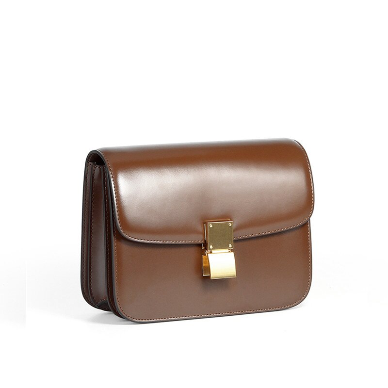 flowersverse Back to school Classic Box Genuine Leather Shoulder Crossbody Bags For Women Trend Fashion Luxury Designer Small Ladies Handbags