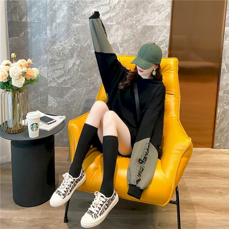 flowersverse Spring New Women's Hoodies Oversized Fashionable Loose Top Lazy Ins Hong Kong Style Large Size Goth Jacket Streetwear Women