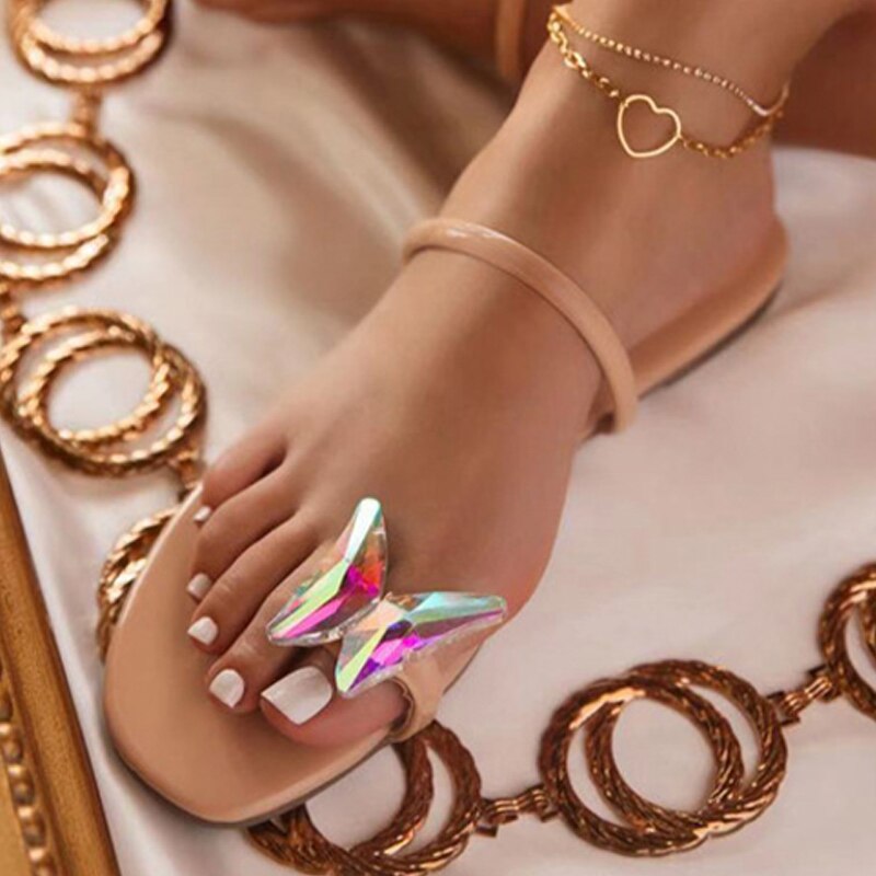 flowersverse Women Slippers Clip Toe Summer Sandals Butterfly Ladies Fashion Slides Beach Outdoor Woman Casual Flip Flop New