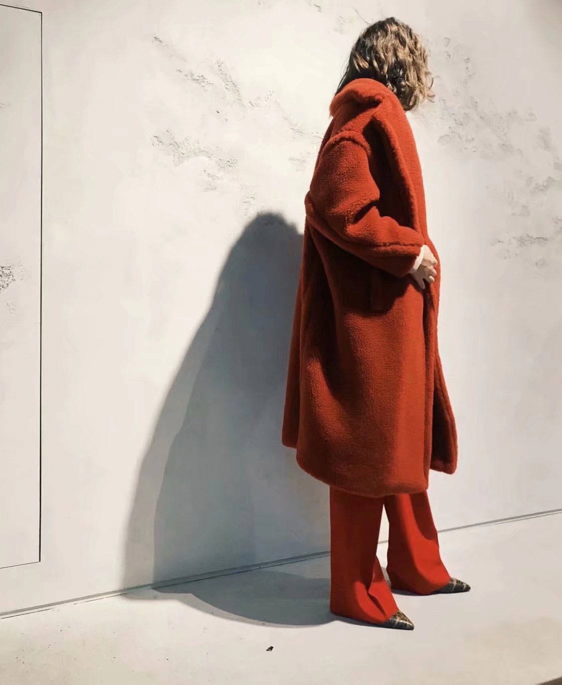 flowersverse Autumn Winter Women's Loose Jackets Lamb Wool Oversize Coats Round Neck Outwear Female Coats Long Sleeve Cotton Clothing