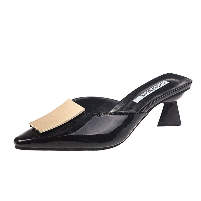 flowersverse Green HOT Summer Pointed toe heel High Heels Sandals lady Pumps slip on Shoes Women party shoes Wedding Slingbacks classics