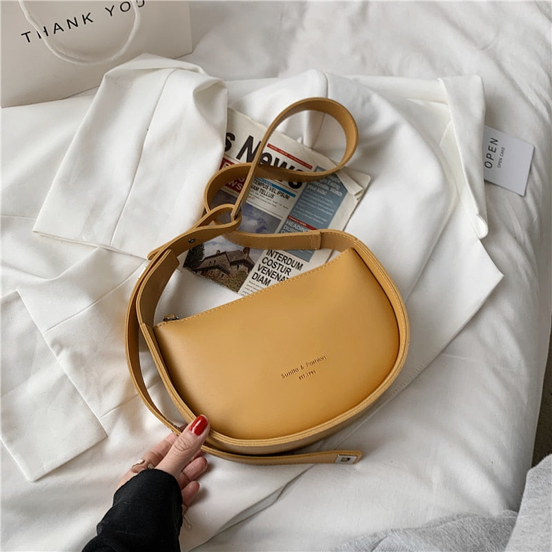 flowersverse Back to school Saddle Small Shoulder Crossbody Bags For Women Trends Fashion Brand Designer Adjustable Wide Strap Ladies Handbags
