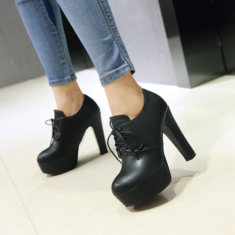 flowersverse Classic Red Pink Heels Women Pumps Shoes Platform Lace Up High Heels Shoes OL Working Party Wedding Shoes Woman Boots Spring