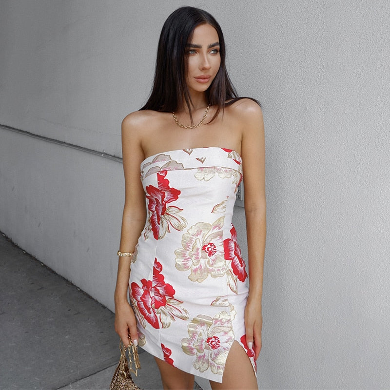 Back to college Chest Wrapping Sleeveless Bodycon Summer White Mini Dress For Women Vintage Blackless Slim 10 Solid Party Dresses