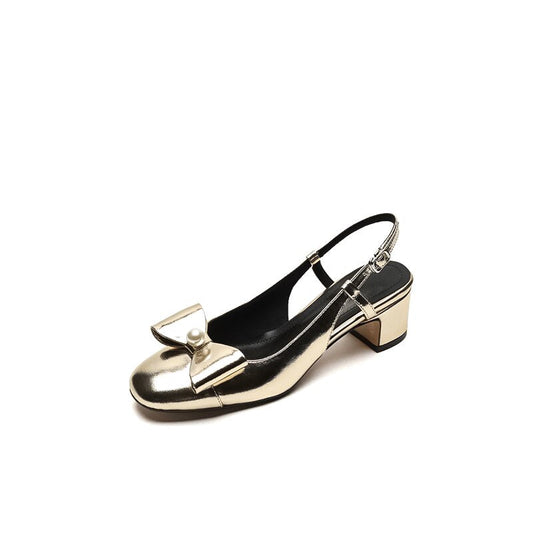 Back to school new Women sandals natural leather 22-25cm cowhide+sheepskin full leather Pearl butterfly knot buckle women summer shoes