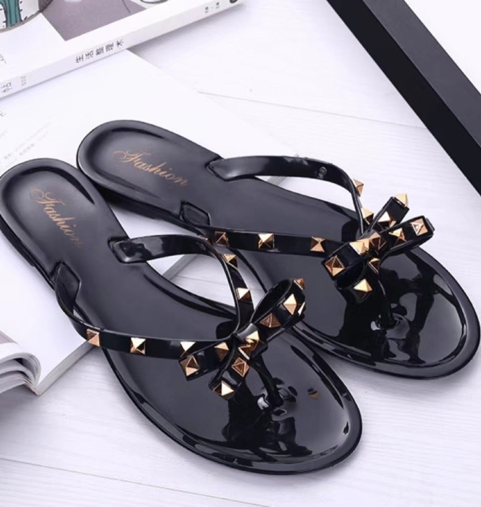 flowersverse Summer Flip Flops Women Slide Sandals Crystal Bling Beach Slippers Casual Shoes For Women Light Wedges Platform Slippers