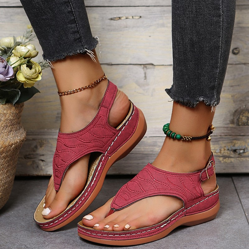Back to school outfit flowersverse flowersverse Summer Oxford Women Sandals Flats Slippers Pu Leather Flip Flops Belt Buckle Female Shoes New Rome Fashion Women Slides
