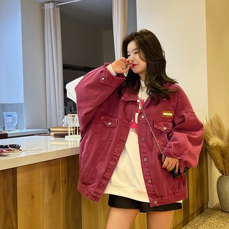 flowersverse Basic Jackets Women Streetwear Chic Fashion Casual All-Match Retro Denim Patch Design Vintage Korean Loose Sweet Spring Outwear