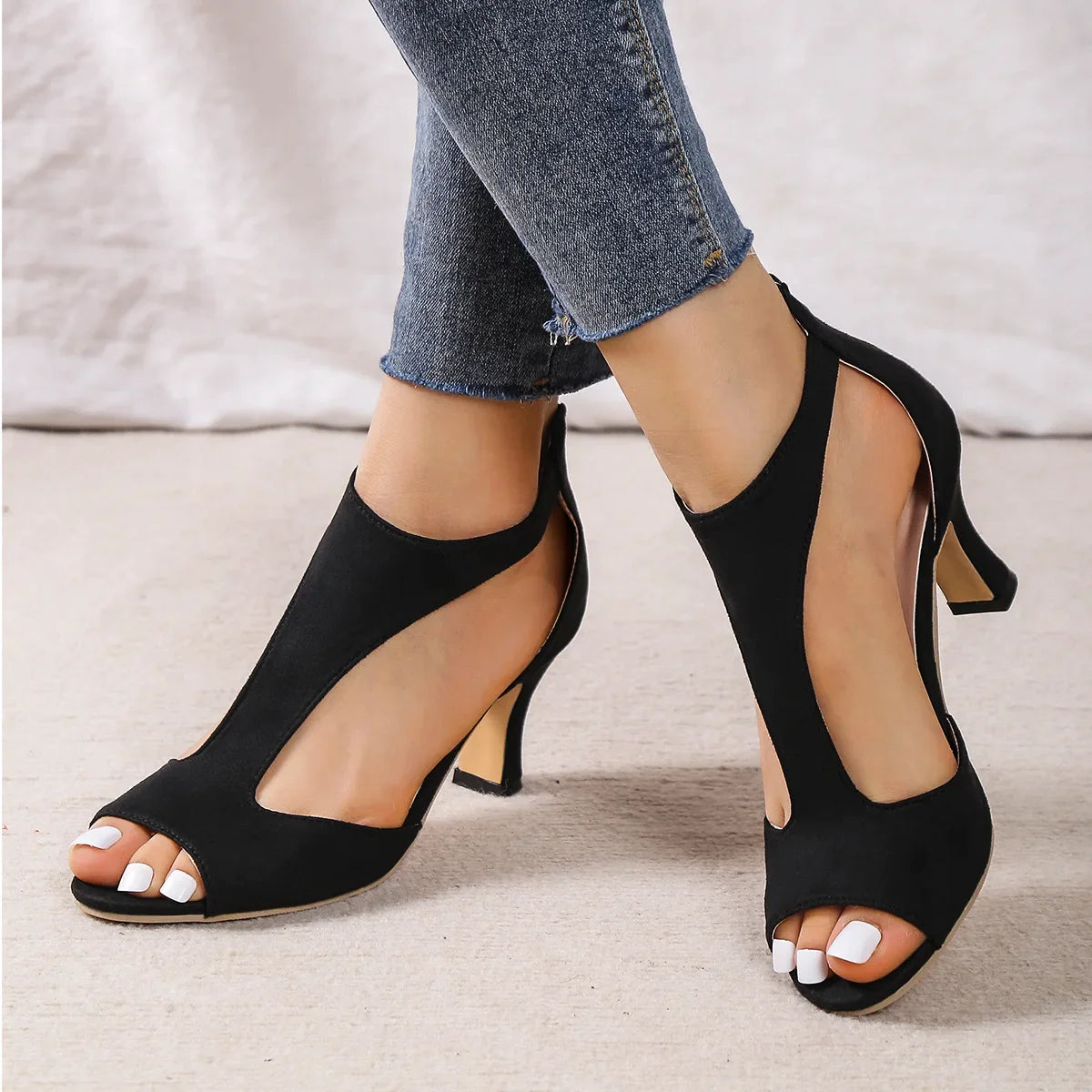 flowersverse-Performance Latin Dance Shoes for Women High Heel 6cm Wedding Party Ballroom Rubber Sole Sexy Sandals fall Free Shipping
